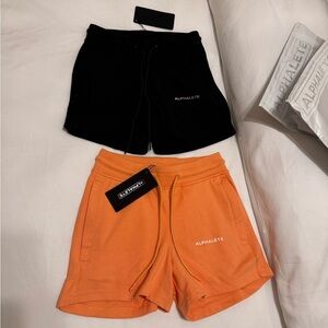 Alphalete Women's Small Black and Peach Shorts